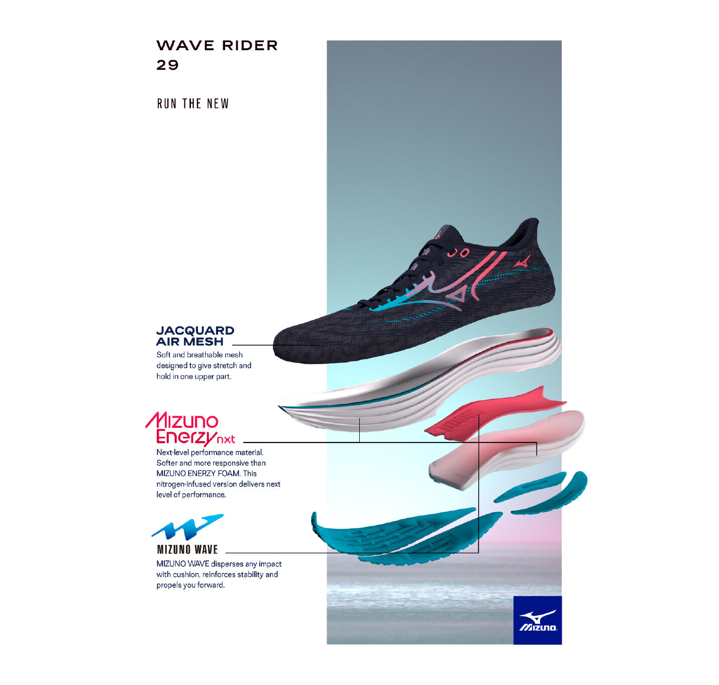 WAVE RIDER 29 - Black | Women's Running Shoes | Mizuno Europe